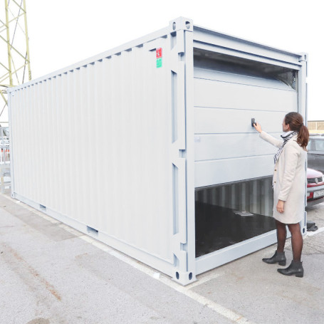 Lagercontainer 20 ft mit Öffnung « Sektionaltor »