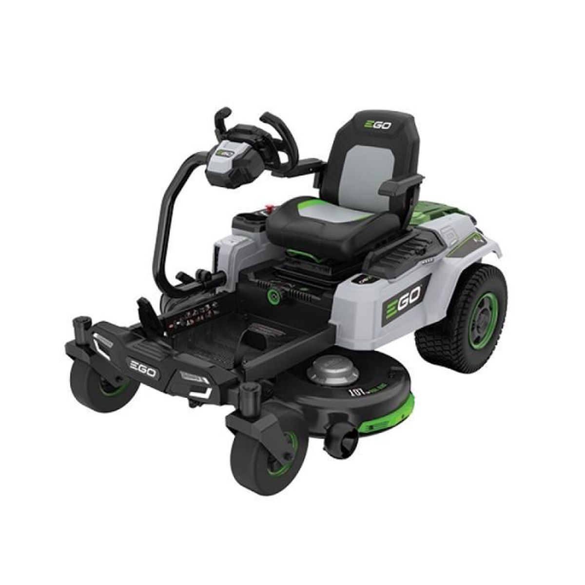 Cortacésped tractor eléctrico EGO Z6 con volante – corte de 107 cm – 4 baterías